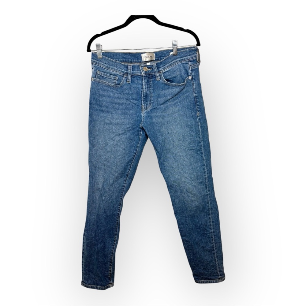 Frame Le Garçon Blue Lucerne Slim Boyfriend Ankle Jeans Clean Minimalist Size 29 - Picture 3 of 9